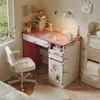 Biurko dziecięce różowy miś dla dziewczynki nowoczesne Podgląd zdjęcia produktu 4