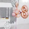 Folienballon Zahl 8 rosegold 100 cm Produktbild-Vorschau 4