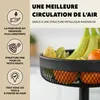 eluno : étagère à fruits ronde à deux niveaux / corbeille à Voir les images du produit 6