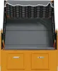 vidaXL Strandkorb mit Dach Poly Rattan & Massivholz Schwarz Produktbild-Vorschau 6