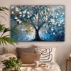 MuchoWow® - Leinwandbilder - Baum - Blau - Gold - Abstrakt, Produktbild-Vorschau 2