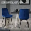 ML-Design Esszimmerstühle 4er Set, Dunkelblau, Sitzfläche Produktbild-Vorschau 2