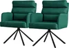 ML-Design Esszimmerstühle drehbar 2er Set Dunkelgrün Produktbild-Vorschau 1