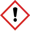 A hazard symbol with an exclamation mark inside a red diamond. Produktbild-Vorschau