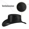 PERTH Uni Western Cowboy Reiten Leder Sonnen Hut in Schwarz Produktbild-Vorschau 6