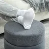 HOMCOM Pouf, poggiapiedi, pouf rotondo imbottito, Anteprima dell’immagine prodotto 8