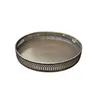 Goldenes Metall Dekotablett, 23 cm Durchmesser, 3,5 cm Produktbild-Vorschau 2