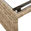 Gartensofa in L-Form mit Tisch und Kissen Beige Poly Rattan Produktbild-Vorschau 8