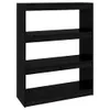 vidaXL Bücherregal Raumteiler Schwarz 80x30x103,5 cm Produktbild-Vorschau 3