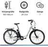 Zündapp Z517 E Bike Damenfahrrad 28 weiß/grün Produktbild-Vorschau 4