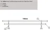 Diagram showing the parts of a 160cm curtain rod and its assembly. Anteprima dell’immagine prodotto