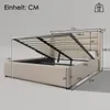 Sommier plateforme rembourré avec rangement, lit double Voir les images du produit 5