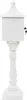 A white vintage-style mailbox on a pedestal against a white background. Produktbild-Vorschau