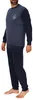 Herren Frottee Pyjama langarm Schlafanzug mit Bündchen - Produktbild-Vorschau 4