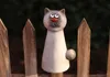 Zaunhocker Katze aus Keramik Dekofigur Gartenfigur Produktbild-Vorschau 3
