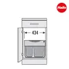 Hailo Abfallsammler 3644931 Swin Raumspar-Tandem-S 2x Produktbild-Vorschau 5