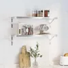 vidaXL Étagères murales 2 pcs. 75x23,5 cm argenté Acier Voir les images du produit 2