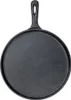 A top-down view of a black cast iron griddle pan with a handle. Produktbild-Vorschau