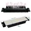 Two views of a grow light, one showing its heat dissipation fins and airflow, and the other showing its dimensions and LED layout. Anteprima dell’immagine prodotto