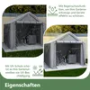 Lagerzelt Dunkelgrau 244x241x217cm – mobiler Schuppen & Produktbild-Vorschau 3