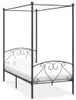 vidaXL Rám postele s baldachýnom Grey Metal 100 x 200 cm Náhľad obrázku produktu 1