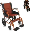Fauteuil roulant pliable Deux systèmes de freinage Assise Voir les images du produit 1