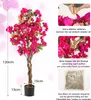 COSTWAY 120cm alberi artificiali con fiori 2 pezzi, pianta Anteprima dell’immagine prodotto 3