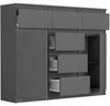 Komoda 120 cm 6 zásuvky 2 dveře skříňka FRAMIRE S-62D Náhled obrázku produktu 5