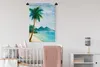 MuchoWow® Wandteppich Wandbehang Strand - Palme - Berg Produktbild-Vorschau 2