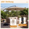 COSTWAY Sonnenschirm 250cm mit Ständer,  Ampelschirm Produktbild-Vorschau 6