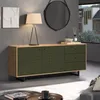 A modern living room setting with a sideboard, lamp, and artwork. Podgląd zdjęcia produktu