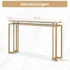 Stolik konsolowy COSTWAY o marmurowym wyglądzie, wąski Podgląd zdjęcia produktu 6