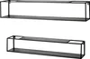 HAKU Wandregal 2er Set schwarz - Metall, B/H/T: Produktbild-Vorschau 1