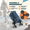 MONZANA® 3in1 Einkaufstrolley 56L bis 50 kg klappbar Produktbild-Vorschau 3