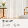 2 Stück Vorhänge mit Pompons Halbtransparent Weiß Voile Produktbild-Vorschau 8
