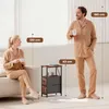 HOMCOM bijzettafel met oplaadstation, stalen frame en 2 Productafbeelding-voorbeeld 8