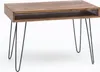 Schreibtisch BAGLI braun 110 x 60 x 76 cm Massiv Holz Produktbild-Vorschau 1