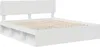 vidaXL Bettrahmen mit Kopfteil Weiß 200 x 200 cm Massives Produktbild-Vorschau 4