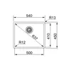Franke Box, BXX 210/110-50, zawór przyciskowy, 540 x 450 Podgląd zdjęcia produktu 2