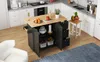 A kitchen scene with a kitchen cart as the main focus, showcasing its features and contents. Voir les images du produit