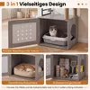 COSTWAY Kraboom met kattenbakopslag, voerbak, sisalpalen, Productafbeelding-voorbeeld 3