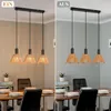 ZMH Lampe suspendue en rotin 3 flammes Lampe de table à Voir les images du produit 6