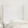 vidaXL Kopfteil mit Ohren Weiß 103x23x118/128 cm Kunstleder Produktbild-Vorschau 2