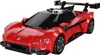 A red Lego-style supercar with a black spoiler and tinted windows, isolated on a white background. Anteprima dell’immagine prodotto