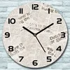 Wanduhr aus Glas Rund fi 30 Alte Zeitung schwarz Quarz Deko Produktbild-Vorschau 1