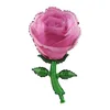 Folienballon Blume, Rose pink, ca. 40 cm, für Luftbefüllung Produktbild-Vorschau 1