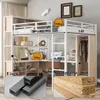 MODFU Lit Mezzanine Double 140x200 cm - Avec Bureau Intégré Voir les images du produit 5