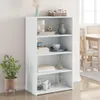 vidaXL Hoge kast, wit, 70x41x124 cm, houtvezel Productafbeelding-voorbeeld 1