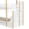 Merax Etagenbett Hausbett für Kinder Weiß, mit Ausziehbett, Produktbild-Vorschau 7