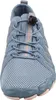 A close-up, front-facing view of a blue women's shoe. Podgląd zdjęcia produktu